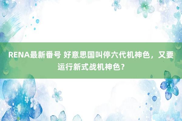 RENA最新番号 好意思国叫停六代机神色，又要运行新式战机神色？