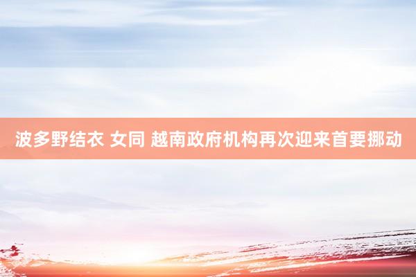 波多野结衣 女同 越南政府机构再次迎来首要挪动