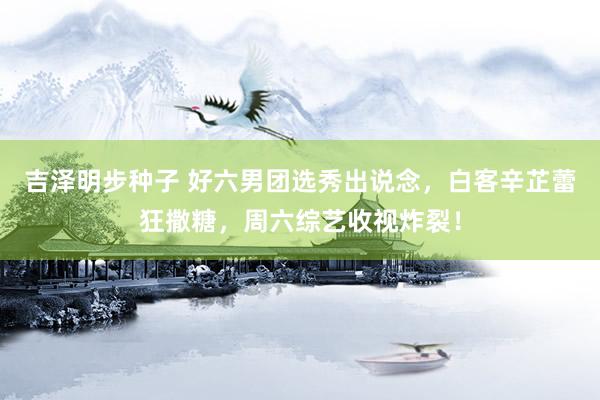 吉泽明步种子 好六男团选秀出说念，白客辛芷蕾狂撒糖，周六综艺
