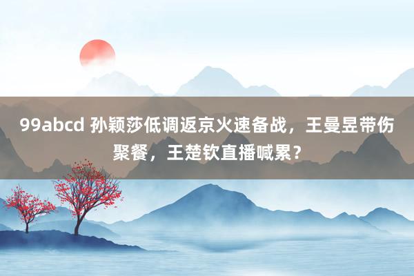 99abcd 孙颖莎低调返京火速备战，王曼昱带伤聚餐，王楚钦