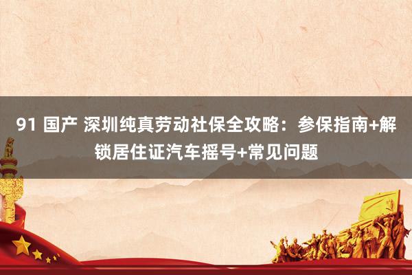 91 国产 深圳纯真劳动社保全攻略：参保指南+解锁居住证汽车