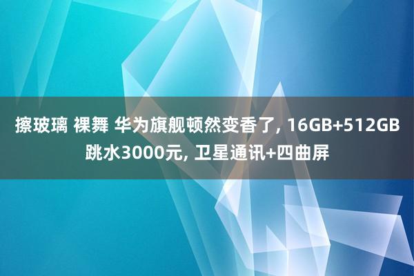 擦玻璃 裸舞 华为旗舰顿然变香了, 16GB+512GB跳水3000元, 卫星通讯+四曲屏