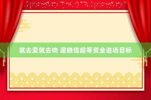 就去爱就去吻 邃晓信超等资金进场目标