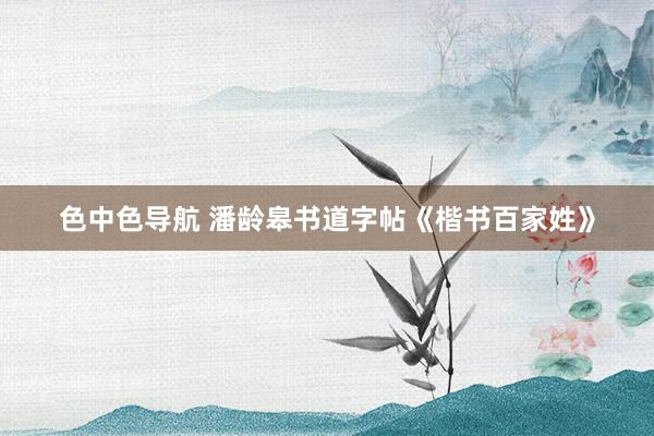 色中色导航 潘龄皋书道字帖《楷书百家姓》