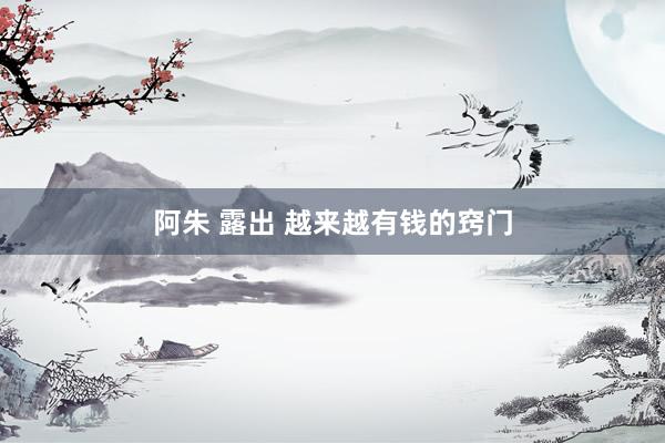 阿朱 露出 越来越有钱的窍门